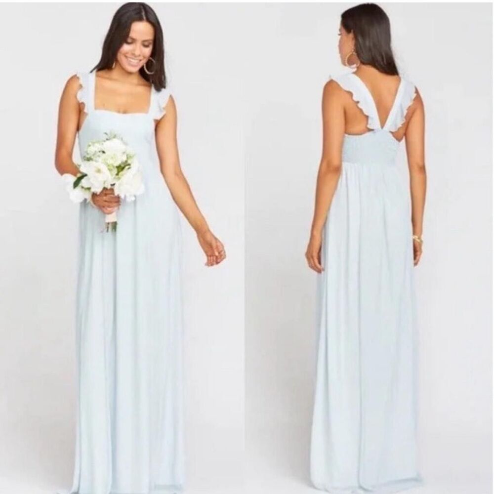 Show me your mumu June Maxi dress in icy blue - medium, like new